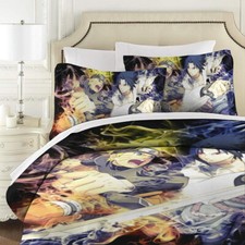 Naruto Anime, 3 Pcs Bedding Set Duvet Cover Quilt Cover  2 Pillowcases 68x86 in