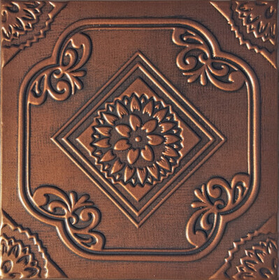 Ceiling Wall Backsplash Tile, Glue Up, PVC, DELI 20'' x 20'' Antique Copper