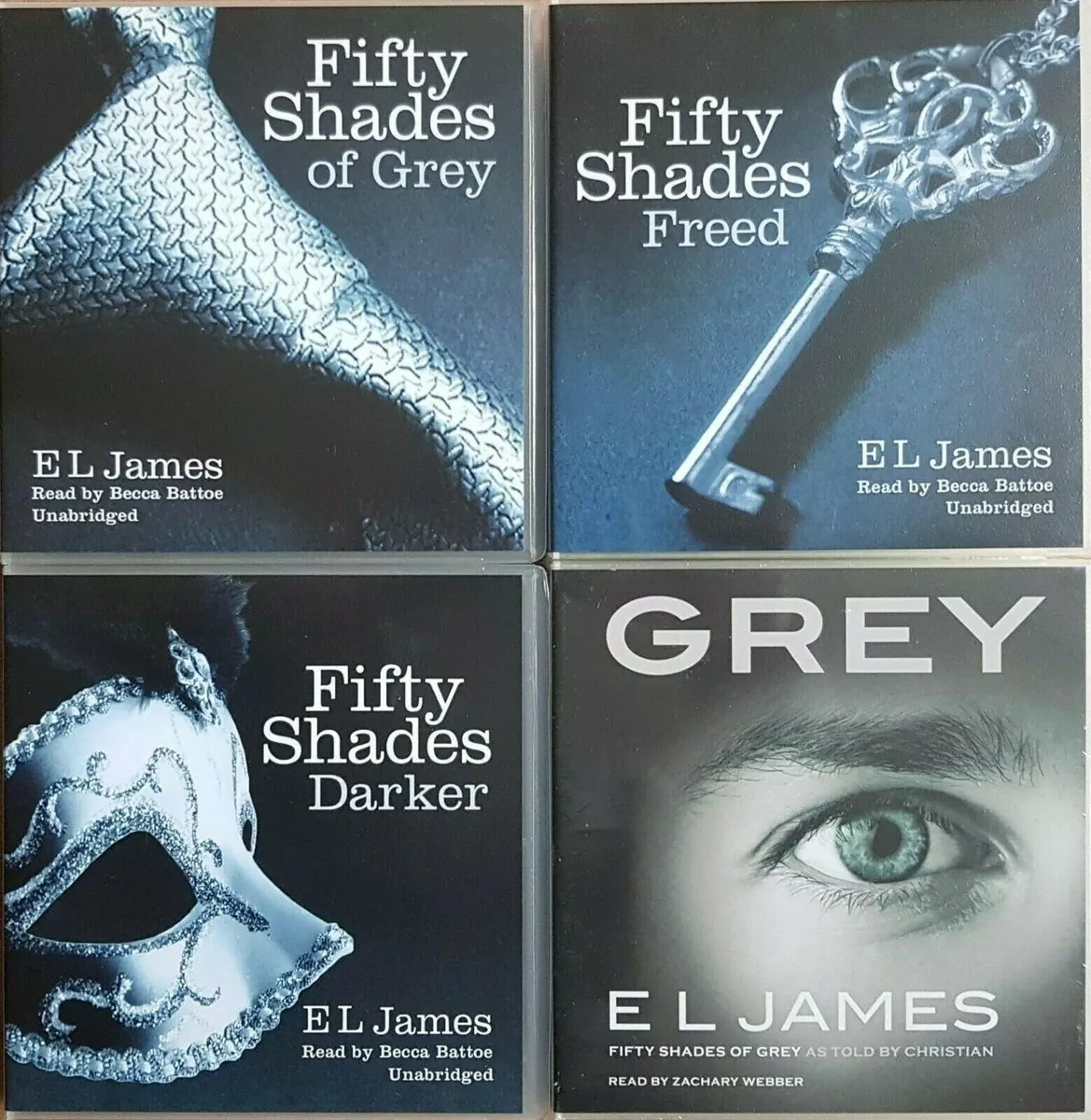 Fifty Shades Of Grey 4 E L James Fifty Shades Of Grey, Freed, Darker & Grey 4 x Audiobook 68 CD Bundle | eBay
