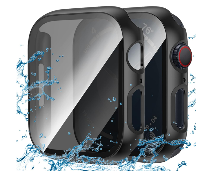 2-Pack Waterproof Case for Apple Watch 44Mm SE (2Nd Gen) Series 6 5 4 Screen Pro
