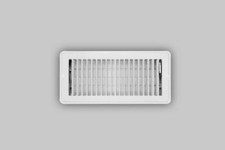 White Steel Floor Register Vent Diffuser, Clo...