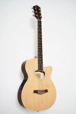 MARWELL Chitarra western Sunset naturale, 39' soffitto abete, EQ, taglio, corde D'Addario + GigBag