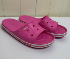 Crocs Bayaband Iconic Slide Sandals - PINK - Size 9 M 11 W - Worn 1-2 EUC 