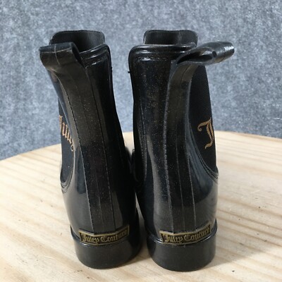 Juicy Couture Boots Womens 7 Glitter Chelsea Rain Ankle Booties 