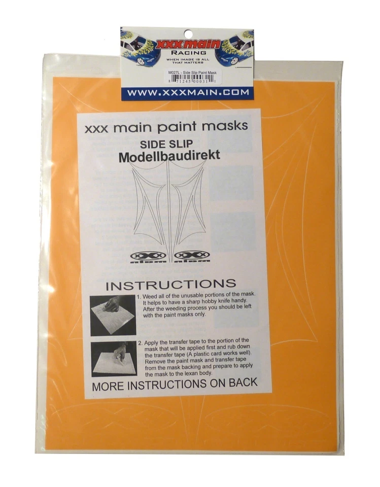 Spray Maske Maskierfolie 1:12 1:10 1:8 Side Slip Paint XXX main XM027L NEU & OVP - Bild 1 von 1