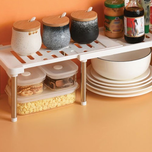 Telescopic Shelf Desktop Storage Rack Detachable Kitchen Shelves - Picture 2 of 11