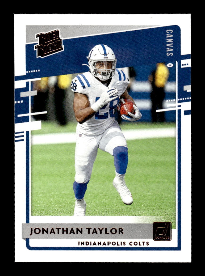 2020 Donruss #317 Jonathan Taylor Rated Rookies Canvas Rookie RC