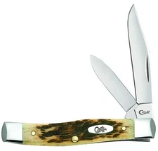 Case WR XX Pocket Knife Amber Bone Texas Jack Cv Item #077 - (62032 Cv) - Len...