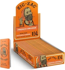 Zig-Zag Rolling Papers  - 1 1/4 French Orange  - 24 Booklets with 32 Papers each