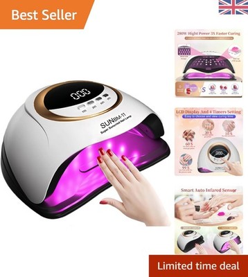 Profi 280W UV Nageltrockner mit Smart Sensor & Timer - Perfekt für Salons