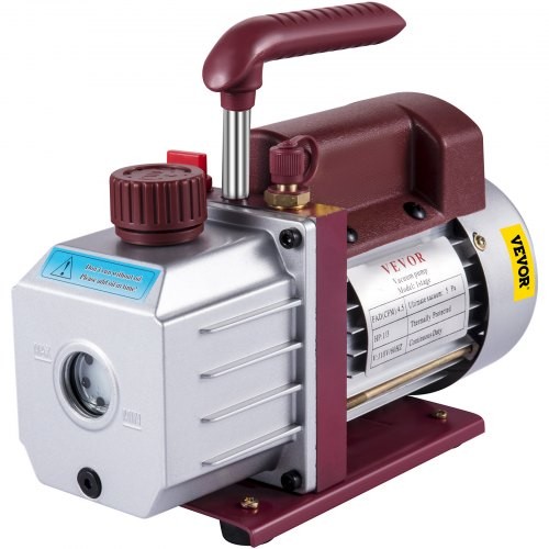 VEVOR 4.5 CFM Single-Stage Rotary Vacuum Pump HVAC/Auto AC 1/3HP 1/4"ACME inlet