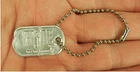 Vintage 1964 Hasbro GI Joe Action Figure Dog Tag with Bead Chain C7