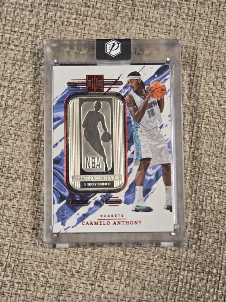 2023 - 24 无可挑剔的 Carmelo Anthony Nba 999 纯银 1 特洛伊盎司布贴 8/8 — 第 2/4 张图片