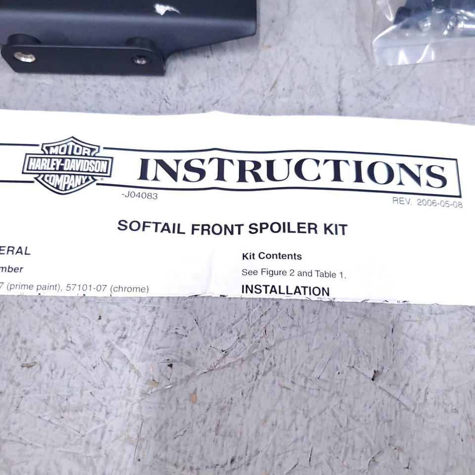Kit de montaje de alerón de barbilla Harley-Davidson Fat Boy CVO 05-06 57041-01A Foto 2 de 4