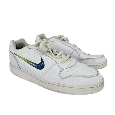 Nike Grandstand II Shoes Mens Size 11.5 White Blue Green AQ1774-100 Tennis Retro