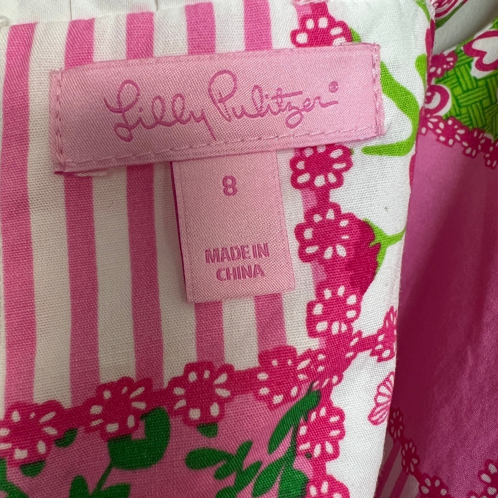 Lilly Pulitzer Patchwork Butterfly Square Floral … - image 6