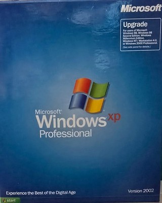 Microsoft Windows XP Professional Upgrade Version 2002 w/ Box CD & Product Key