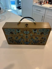 Collins of Texas Original Box Bag "Gifts From the Sea" Box PURSE HANDBAG Vintage