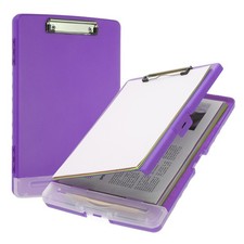 Clipboard with Storage Large Capacity Clipboards Case, Purple