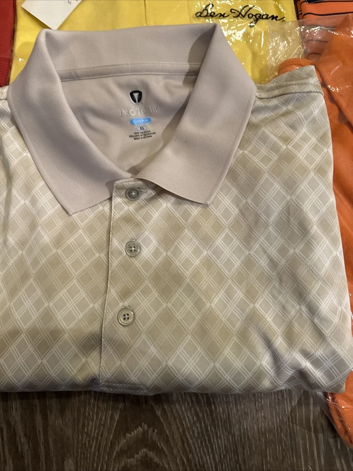 Lote de 9 novas camisas polo masculinas de golfe manga curta Tehama, PGA, Ben Hogan tamanho XL - Imagem 4 de 4