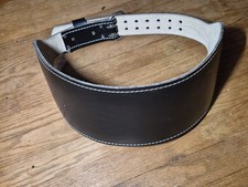 Vintage Original Altus schwerer Leder Doppelzinken Gewichthebergürtel L 34" -38".