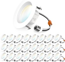 Sunco 24 Pack 4 Inch LED Recessed Lights, Retrofit Can Lighting, 660 LM, 11W 40