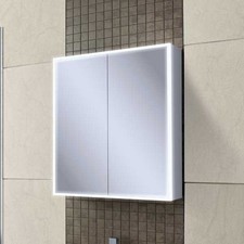LED Mirrored Cabinet HiB Qubic 60 Aluminium RRP £1850 – Now £900 New