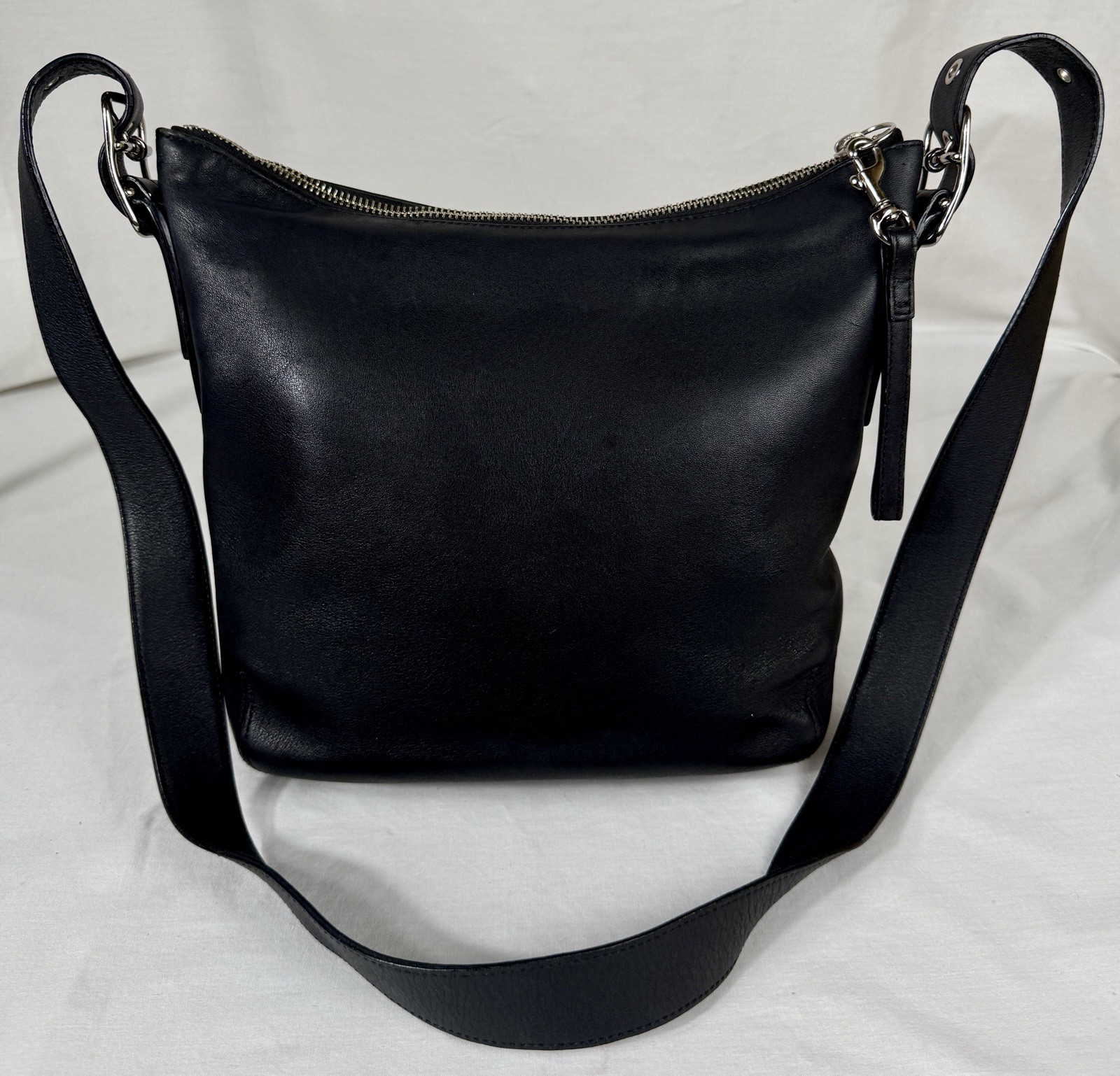 VTG COACH Black Leather Slim Legacy Crossbody Shoulder Bag 9326 Adjustable Strap