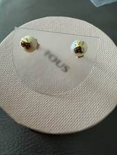 Auténticos pendientes de perlas de oso de oro amarillo 750 de 18 quilates TOUS