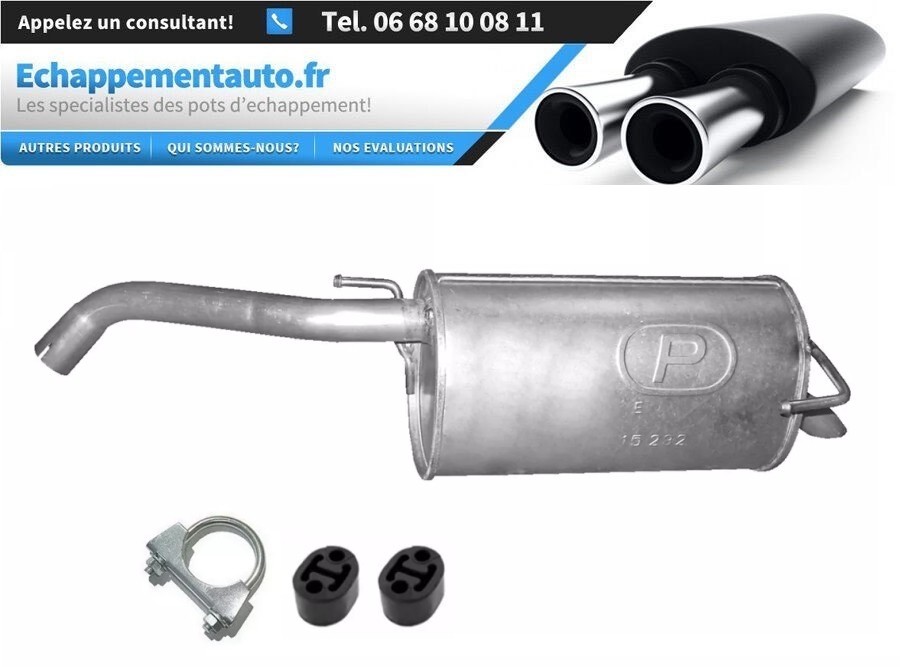 Silencieux pot échappement Nissan Micra K12 1.5 dCi diesel et essence de 2005 à 2010 pièce 20100AY10A