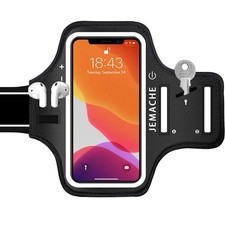 iPhone 16 15 Pro Max  Plus Armband with Earphone Holder, Gym Running Workout...