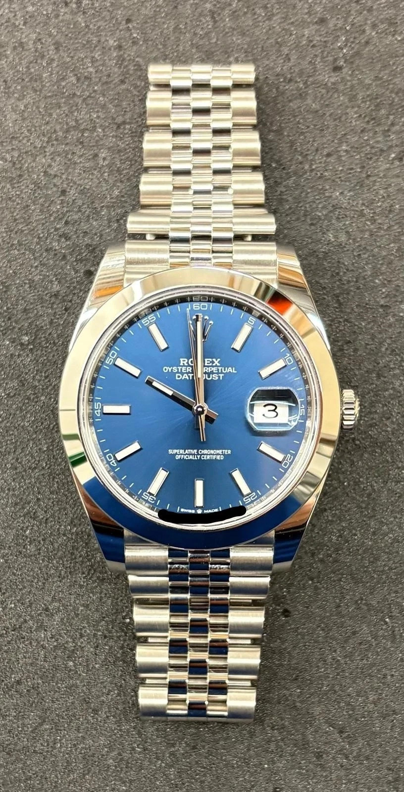 Rolex Datejust 126300 Blue Dial Date Stainless Steel Jubilee 41mm Men's Watch image 6