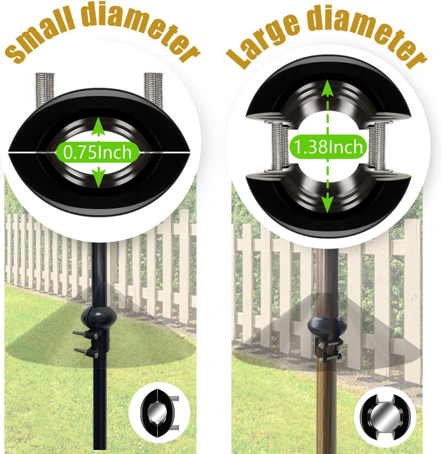 Squirrel Baffle Accessory for Bird Feeder Pole, Pole Mounted Buckle Stopper for