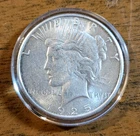 1925 S $1 Silver Peace Dollar UNC BU Semi Key VAM-3  Late Die  in  AirTite