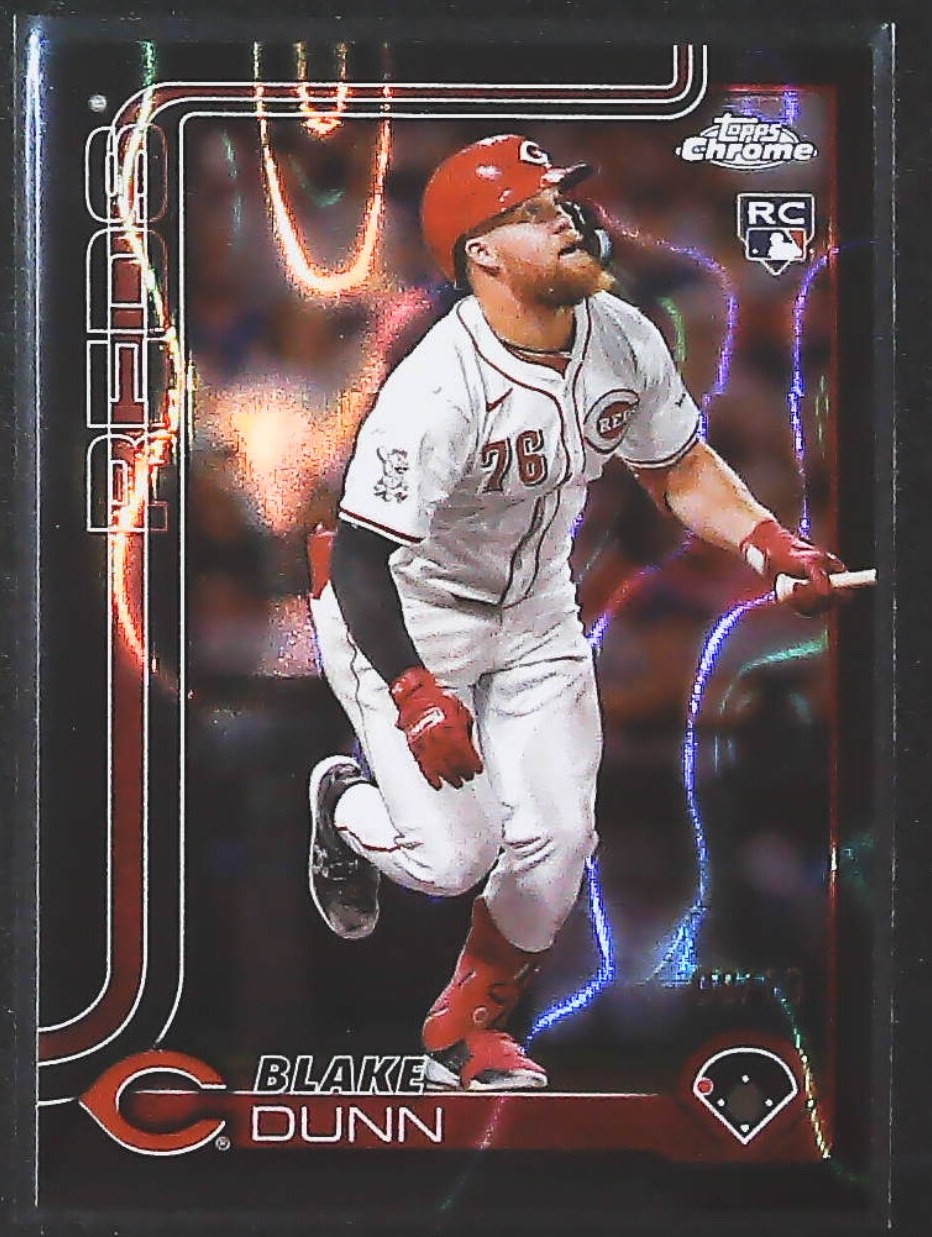 2025 Topps Chrome Blake Dunn Black Lava Refractor SN/10 #161 Cincinatti Reds