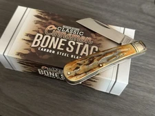 Rough Ryder Cinnamon Bone Stag - Half Hawkbill - Folding Pocket Knife - RR2427