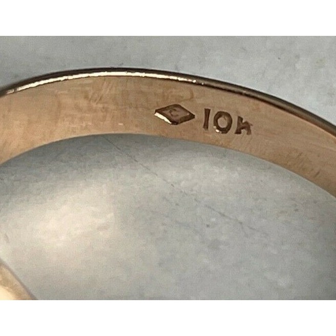 RETRO YELLOW GOLD LAB-CREATED RUBY RING SIZE 7. S… - image 8