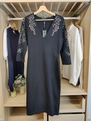 Brandneu mit Etikett Phase Eight UK 12 SCHWARZER KLEID PULLOVER MADLYN MIRROR PARTY ANLASS DAMEN