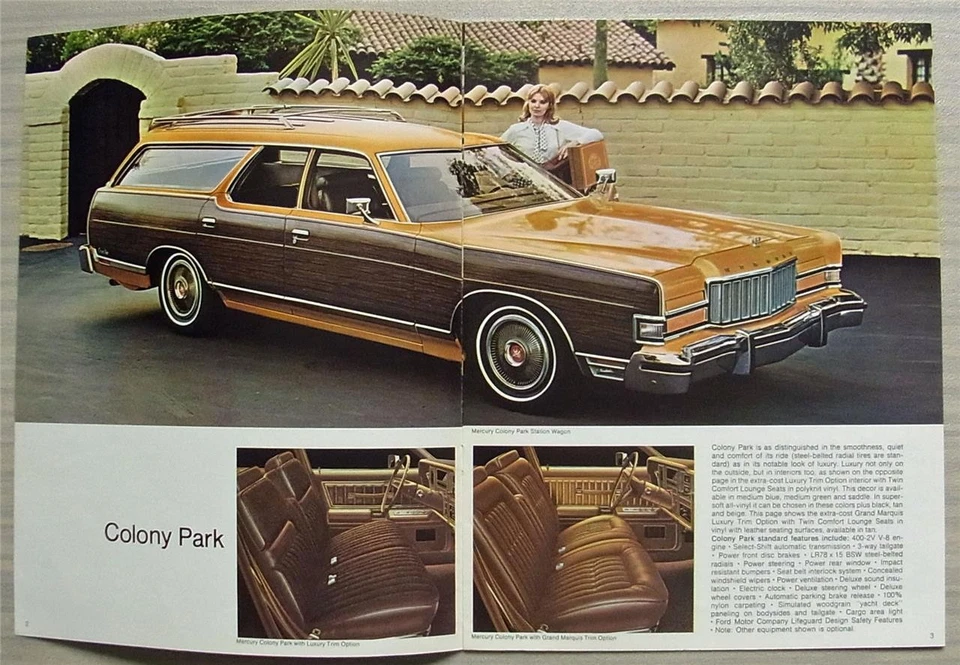 MERCURY STATION WAGONS 1974 USA Sales Brochure #M-74-2 MARQUIS Monterey MONTEGO - Image 2 of 4