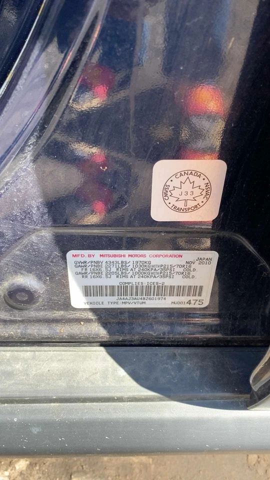 11 12 MITSUBISHI RVR Transmission Assy. Foto 3 de 4