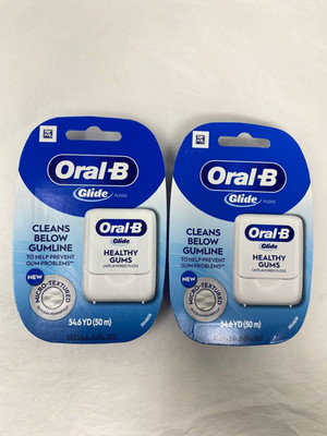 Oral-B Glide Healthy Gums Micro-Textured Unflavored Floss 54.6 yds each / 50 M