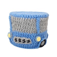 Umhäkelte Klorolle Klohut Klopapiermütze Klopapierhut PKW Auto Hellblau unikat