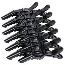 HH LL 12pcs Hair Clips for Styling Wide Teeth 1 Count Pack of 12 , Black
