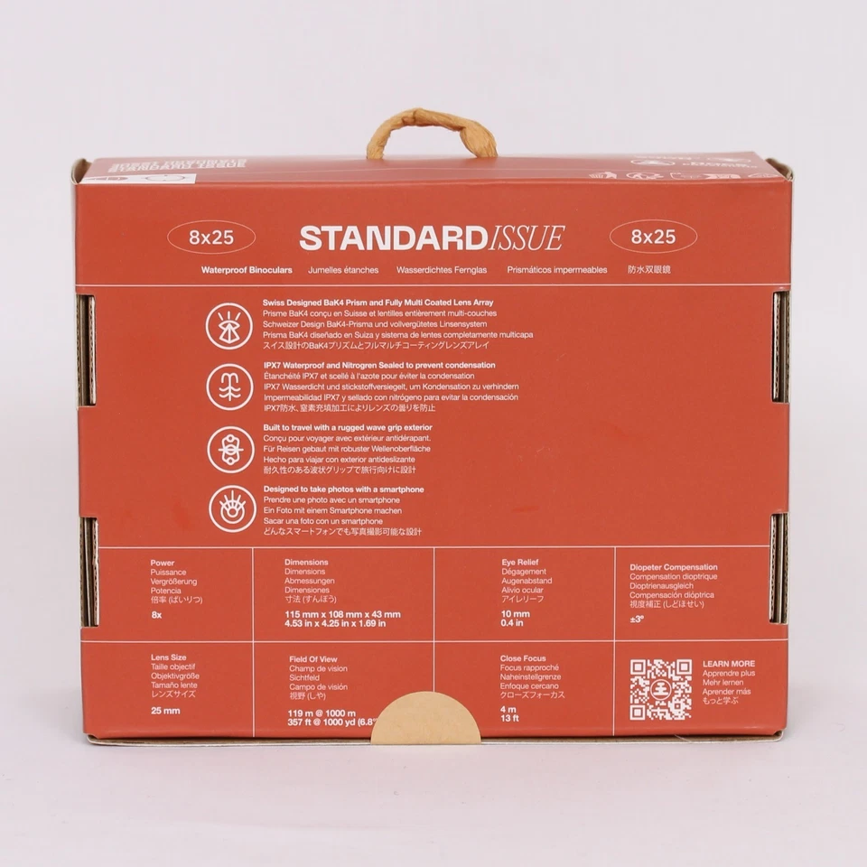 NOCS Provisions Standard Issue 8X25 Waterproof Binoculars (Poppy Orange II) NEW - Image 3 of 4