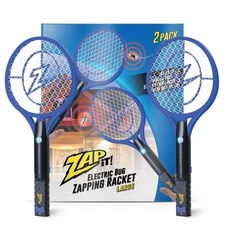 Zap It Bug Zapper Rechargeable Bug Zapper Racket, Electric Fly Swatter, Mosqu...