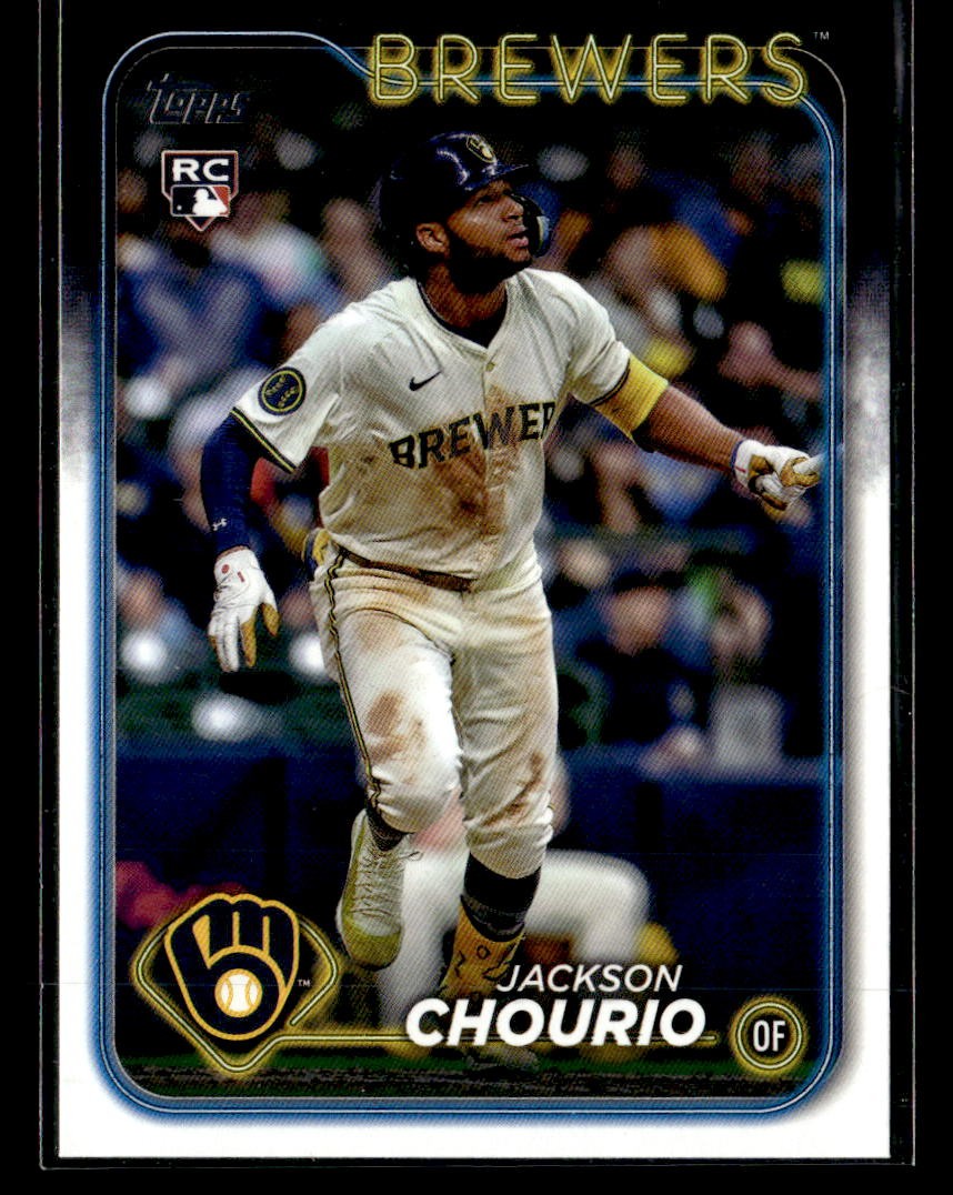 2024 Topps Update #US240 Jackson Chourio Rookie Card Milwaukee Brewers