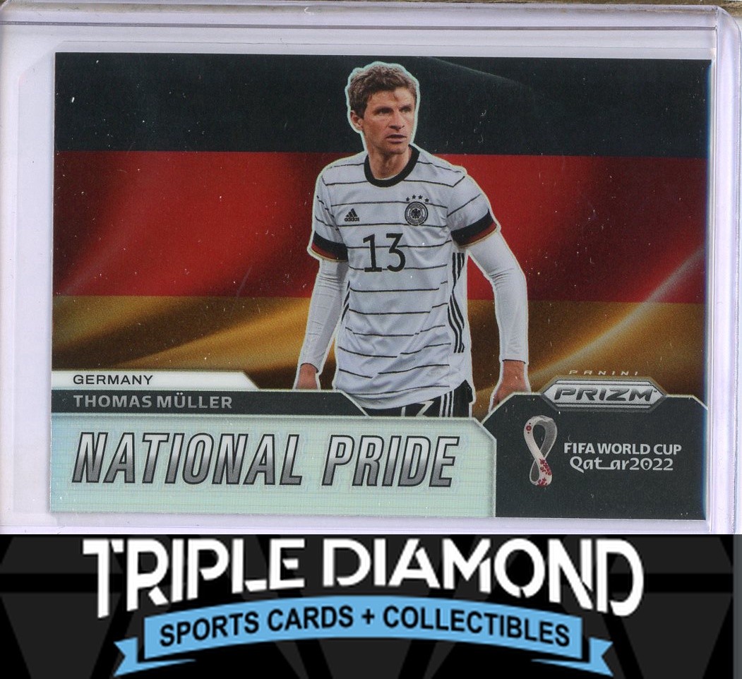 2022 Panini Prizm FIFA World Cup Thomas Muller National Pride SP Case Hit P436