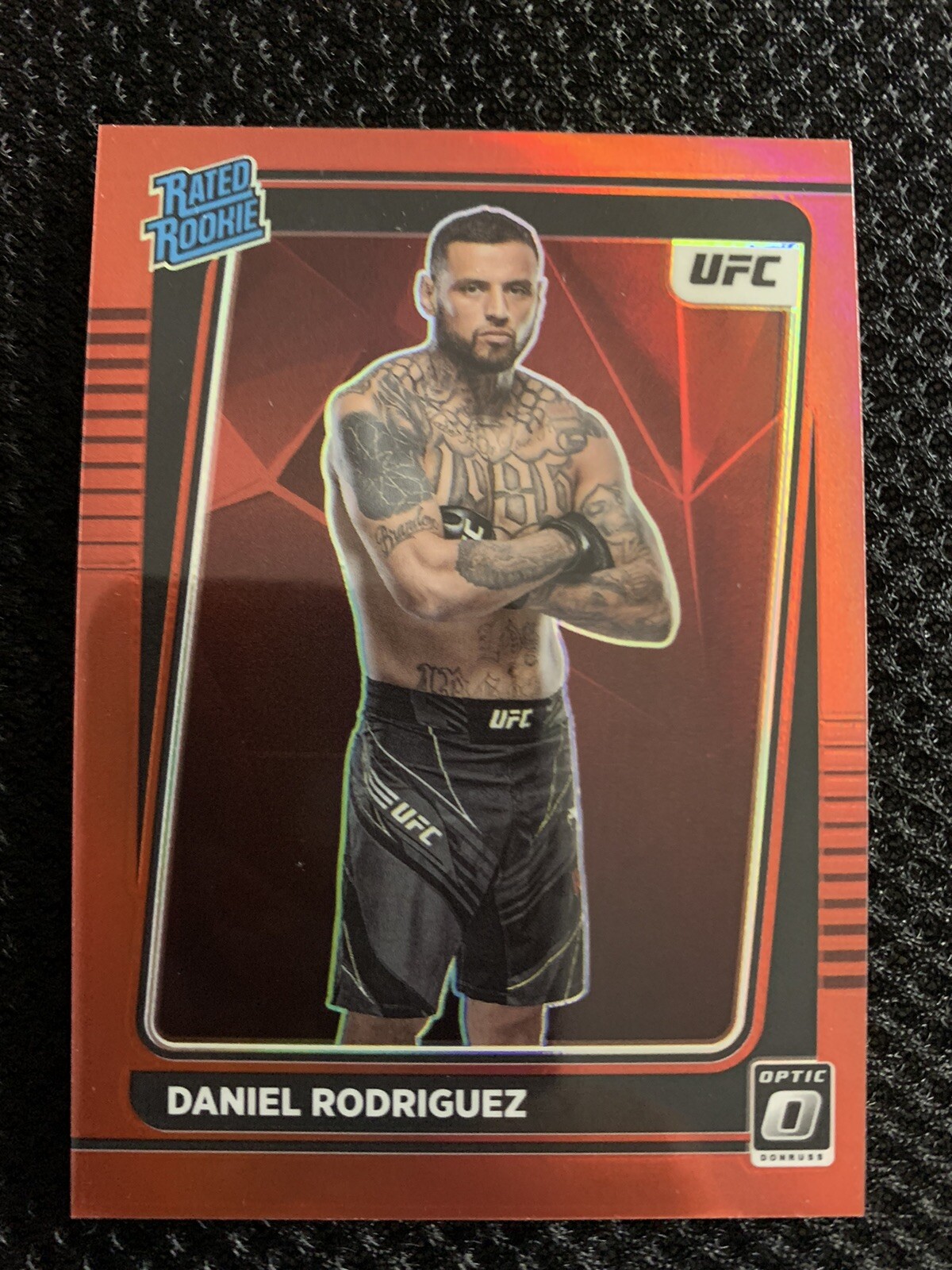 2022 UFC Donruss Optic Daniel Rodriguez Rated Rookie # 109 Red Prizm 133/199
