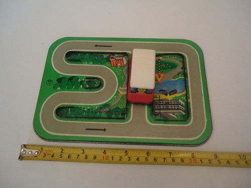 Vintage Rare Russian USSR Wind-Up Litho Tin Toy Bus Travel Station Leningrad - Picture 11 of 12