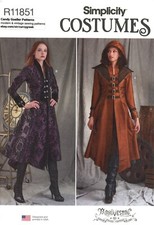 Simplicity R11851 Military Cosplay Costume Coat Sz 14-22 UNCUT PATTERN 8769